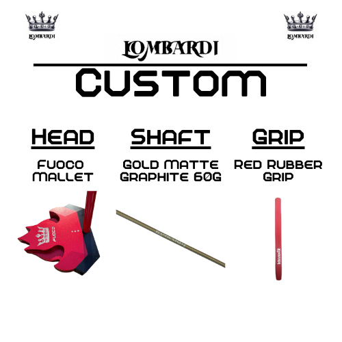 Lombardi Golf Custom Red Fuoco Mallet Golf Putter