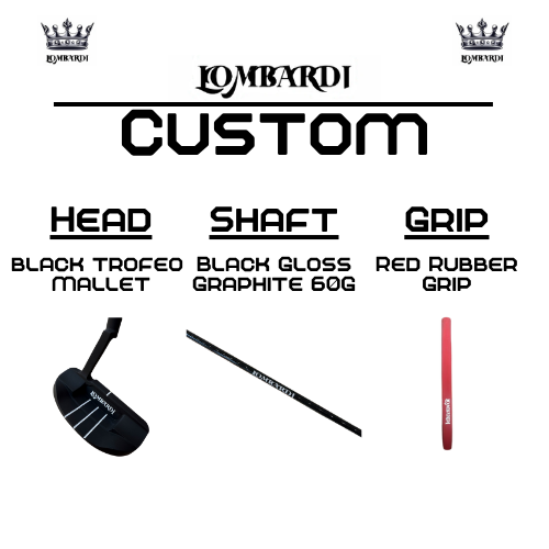 Lombardi Golf Custom Black Trofeo Mallet Golf Putter