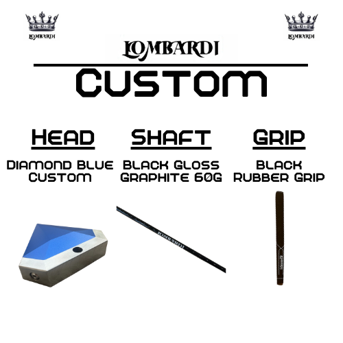 Lombardi Golf Custom Blue Diamond Mallet Golf Putter