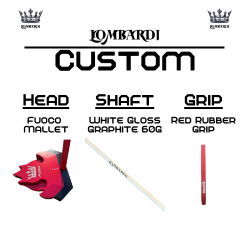 Lombardi Golf Custom Red Fuoco Mallet Golf Putter