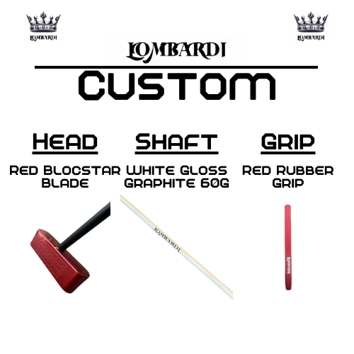 Lombardi Golf Custom Red Blocstar Blade Golf Putter