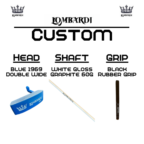 Lombardi Golf Custom Blue 1969 Double Wide Blade Golf Putter