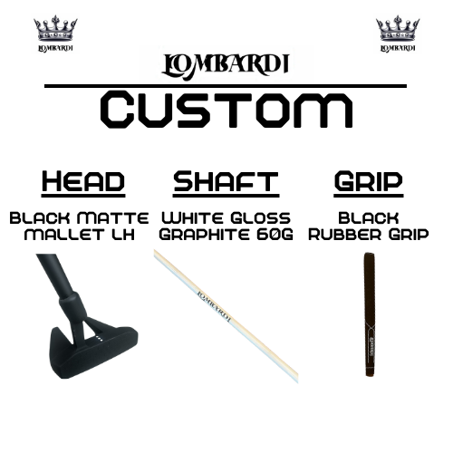 Lombardi Golf Custom Black Matte Left Hand Mallet Golf Putter