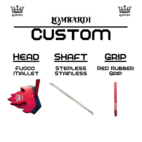 Lombardi Golf Custom Red Fuoco Mallet Golf Putter