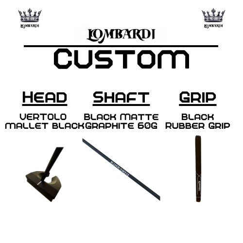 Lombardi Golf Custom Black Vertolo Mallet Golf Putter