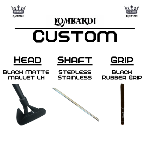 Lombardi Golf Custom Black Matte Left Hand Mallet Golf Putter