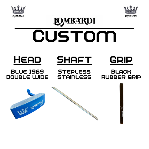 Lombardi Golf Custom Blue 1969 Double Wide Blade Golf Putter