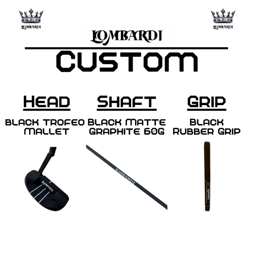 Lombardi Golf Custom Black Trofeo Mallet Golf Putter