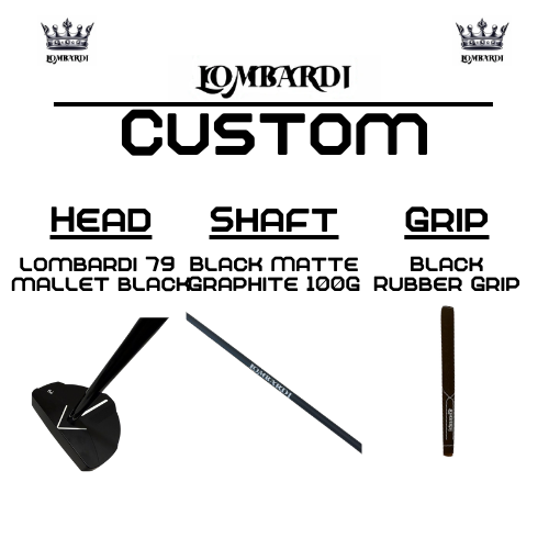 Lombardi Golf Custom Black 79 Mallet Golf Putter