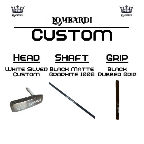Lombardi Golf Custom White Silver OG Custom Blade Golf Putter