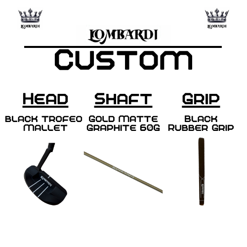 Lombardi Golf Custom Black Trofeo Mallet Golf Putter