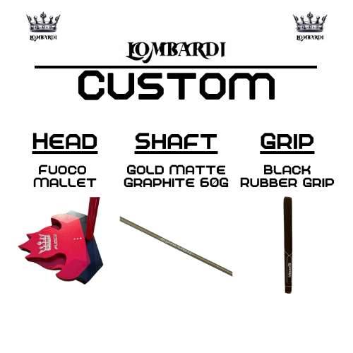 Lombardi Golf Custom Red Fuoco Mallet Golf Putter
