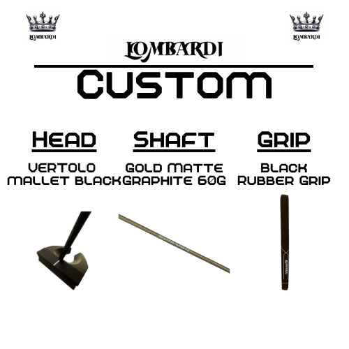 Lombardi Golf Custom Black Vertolo Mallet Golf Putter