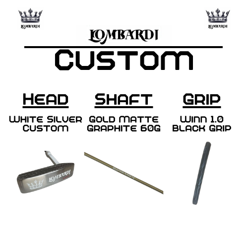 Lombardi Golf Custom White Silver OG Custom Blade Golf Putter