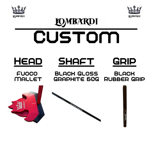 Lombardi Golf Custom Red Fuoco Mallet Golf Putter