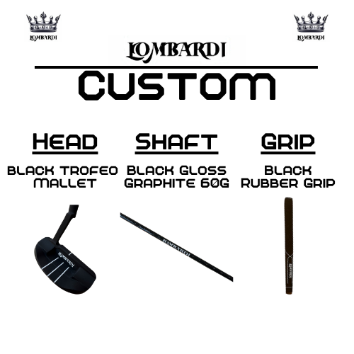 Lombardi Golf Custom Black Trofeo Mallet Golf Putter