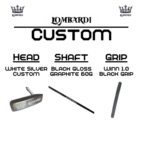 Lombardi Golf Custom White Silver OG Custom Blade Golf Putter