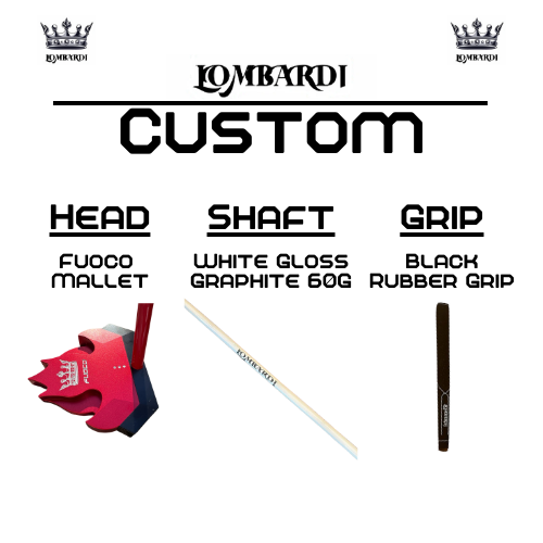 Lombardi Golf Custom Red Fuoco Mallet Golf Putter