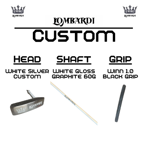 Lombardi Golf Custom White Silver OG Custom Blade Golf Putter