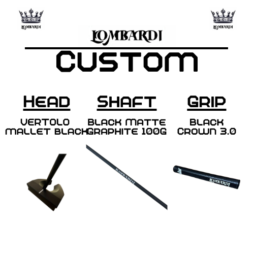 Lombardi Golf Custom Black Vertolo Mallet Golf Putter