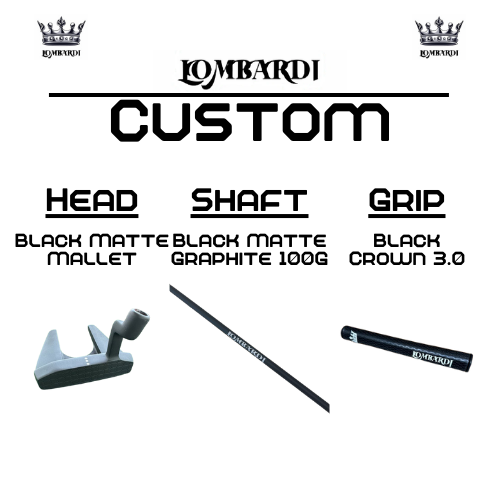 Lombardi Golf Custom Black Matte Mallet Golf Putter
