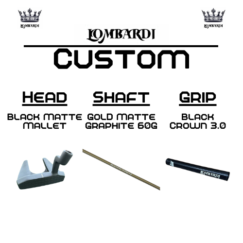 Lombardi Golf Custom Black Matte Mallet Golf Putter
