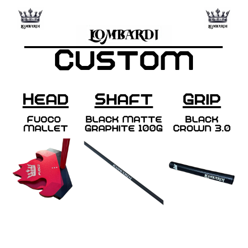 Lombardi Golf Custom Red Fuoco Mallet Golf Putter