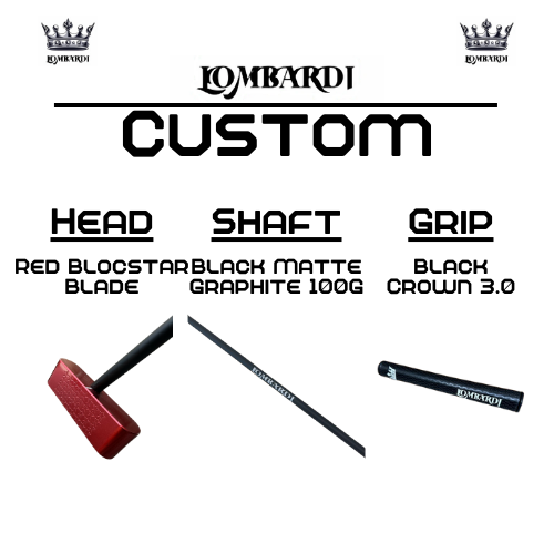 Lombardi Golf Custom Red Blocstar Blade Golf Putter