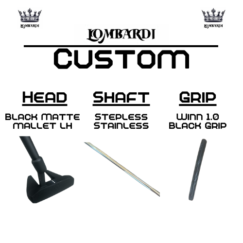 Lombardi Golf Custom Black Matte Left Hand Mallet Golf Putter