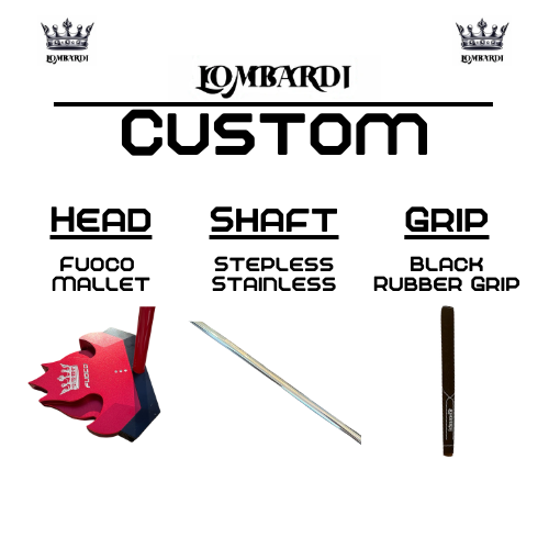 Lombardi Golf Custom Red Fuoco Mallet Golf Putter