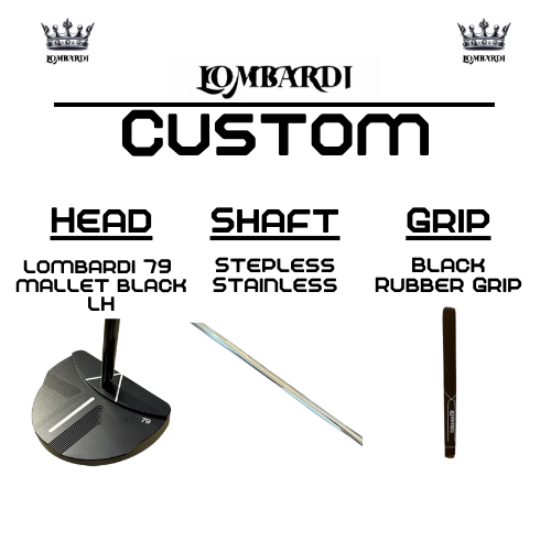 Lombardi Golf Custom Black 79 Mallet Left-Handed Golf Putter