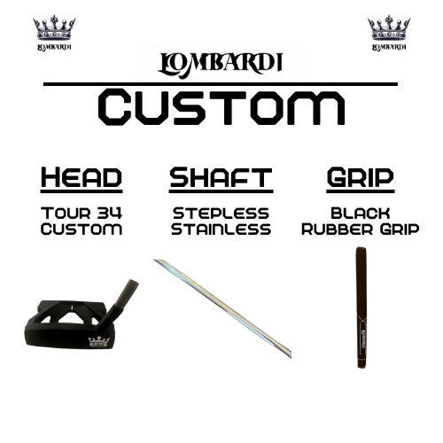 Lombardi Golf Custom Black Tour 34 Mallet Golf Putter