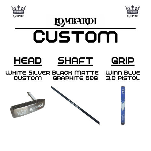 Lombardi Golf Custom White Silver OG Custom Blade Golf Putter