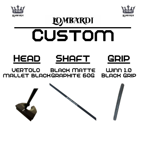Lombardi Golf Custom Black Vertolo Mallet Golf Putter