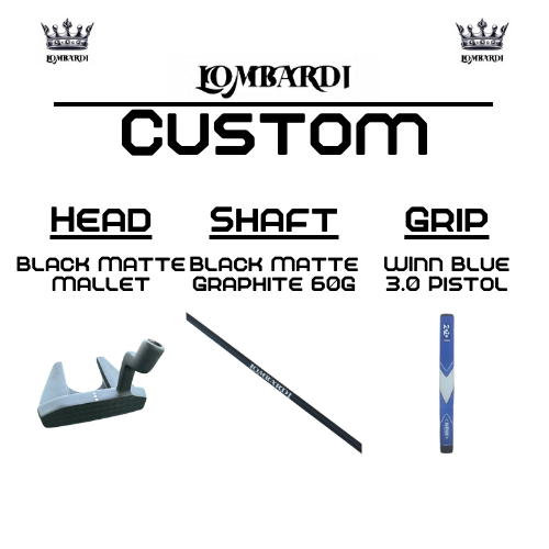 Lombardi Golf Custom Black Matte Mallet Golf Putter