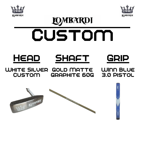 Lombardi Golf Custom White Silver OG Custom Blade Golf Putter