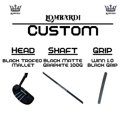 Lombardi Golf Custom Black Trofeo Mallet Golf Putter