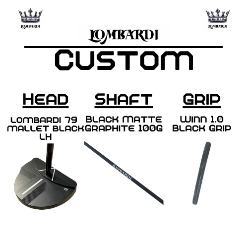 Lombardi Golf Custom Black 79 Mallet Left-Handed Golf Putter