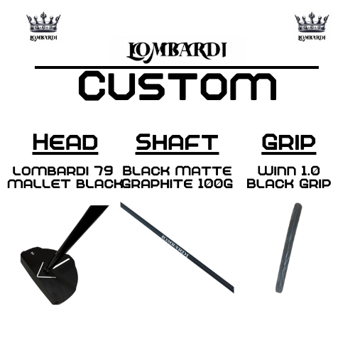 Lombardi Golf Custom Black 79 Mallet Golf Putter