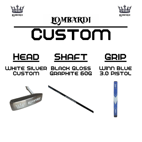 Lombardi Golf Custom White Silver OG Custom Blade Golf Putter
