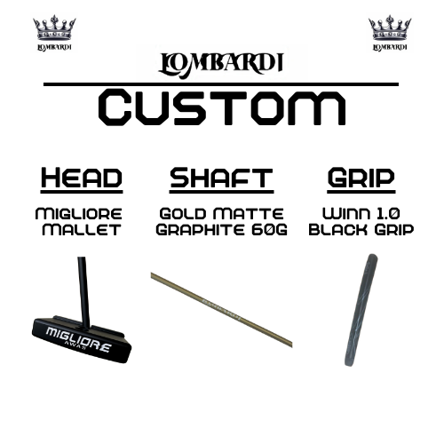 Lombardi Golf Custom Black Migliore Mallet Golf Putter