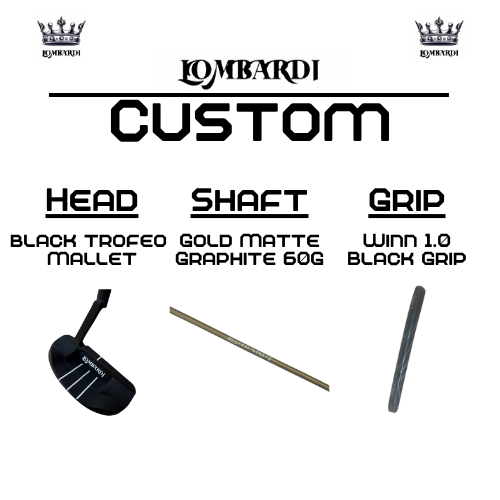 Lombardi Golf Custom Black Trofeo Mallet Golf Putter