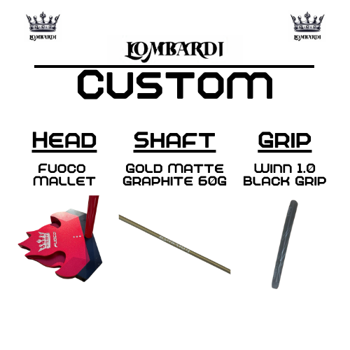 Lombardi Golf Custom Red Fuoco Mallet Golf Putter