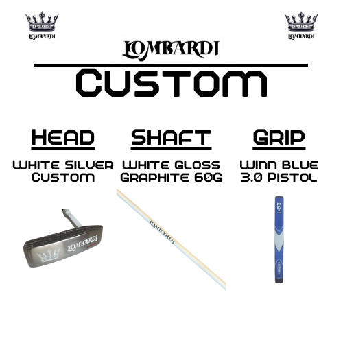 Lombardi Golf Custom White Silver OG Custom Blade Golf Putter