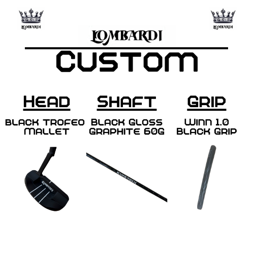 Lombardi Golf Custom Black Trofeo Mallet Golf Putter
