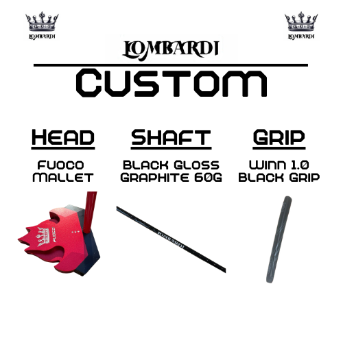 Lombardi Golf Custom Red Fuoco Mallet Golf Putter