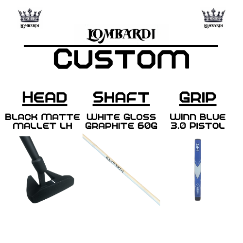 Lombardi Golf Custom Black Matte Left Hand Mallet Golf Putter