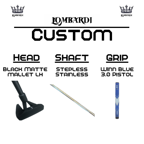 Lombardi Golf Custom Black Matte Left Hand Mallet Golf Putter