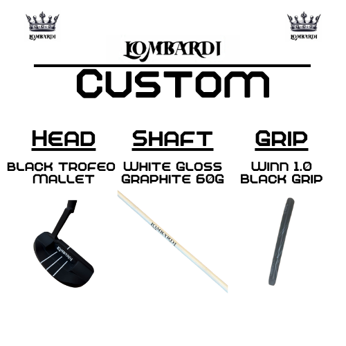 Lombardi Golf Custom Black Trofeo Mallet Golf Putter