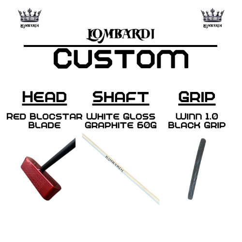 Lombardi Golf Custom Red Blocstar Blade Golf Putter